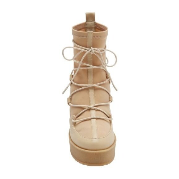 STEVE MADDEN Atomic Wedge Lace-Up Booties in Tan Size 8.5 - Picture 3 of 7